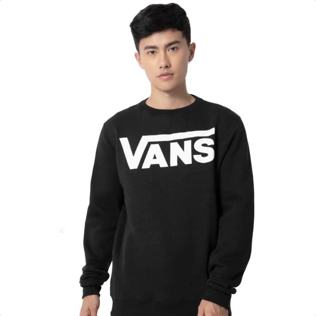 Blusão de Moletom Vans Classic Crew Ll - Masculino - Foto 1