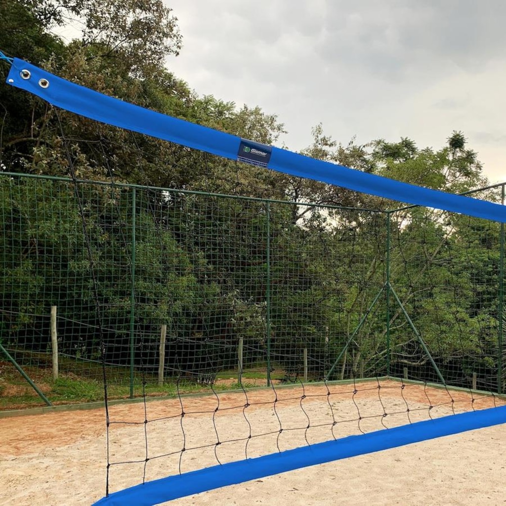Imagem 3 do produto Kit Vôlei de Praia Gismar Redes com Rede Oficial 2 Faixas + Fita de Marcação
