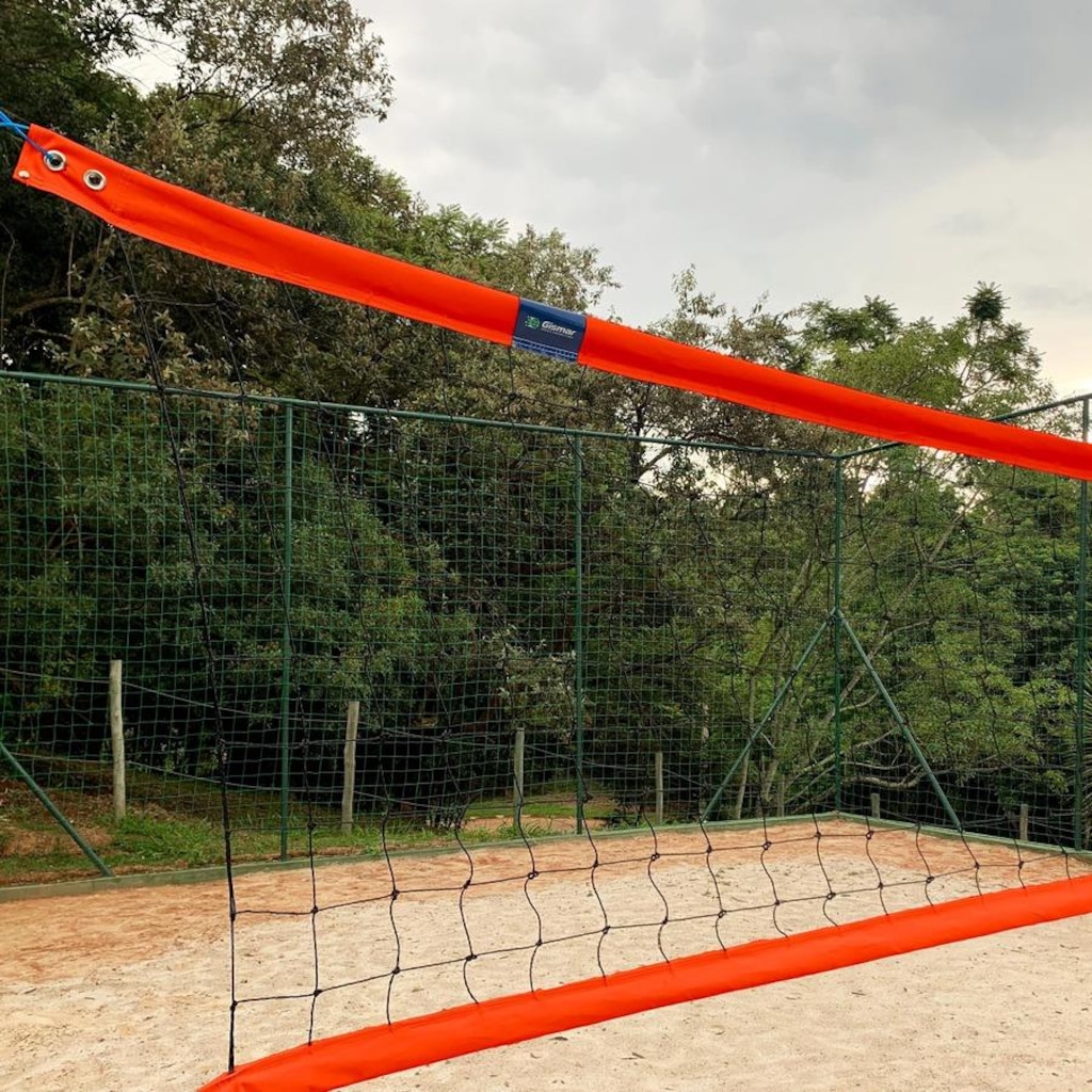 Imagem 3 do produto Kit Vôlei de Praia Gismar Redes com Rede Oficial 2 Faixas + Fita de Marcação