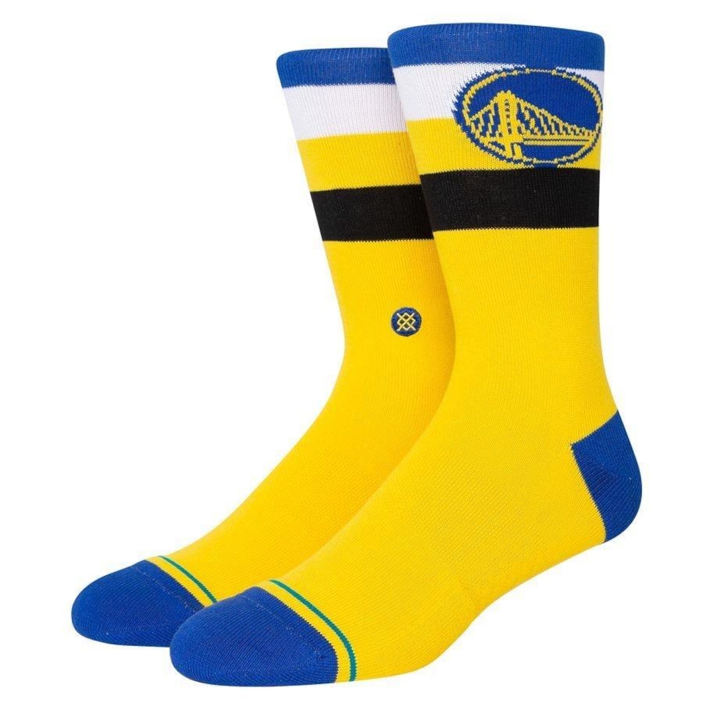Meia Cano Alto Stance Golden State Warriors - Adulto