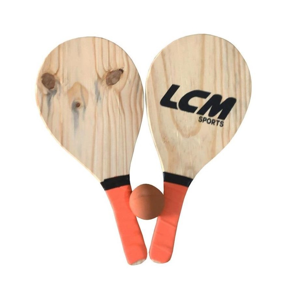Kit Frescobol Lcm: 2x Raquetes + Bola