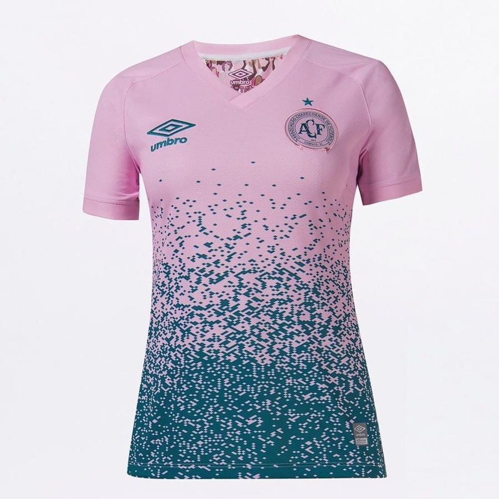Camisa do Chapecoense 2021 Outubro Rosa Umbro - Feminina - Foto 1