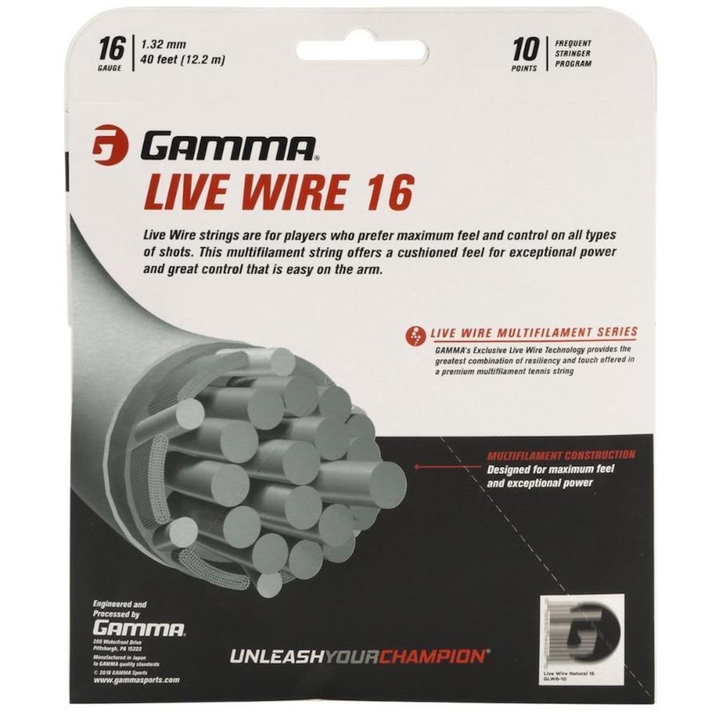 Imagem 3 do produto Corda Gamma Live Wire 16L 1.32mm Champanhe