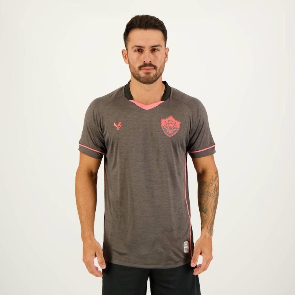 Camisa do Vitória 2023 Outubro Rosa Volt - Masculina - Foto 1