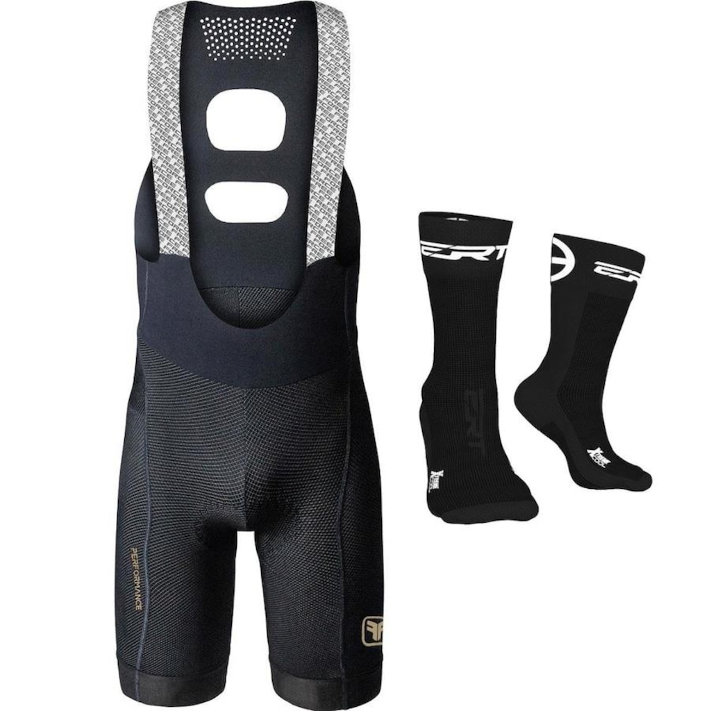 Bretelle de Ciclismo Free Force Performance Gel + Meia - Masculina