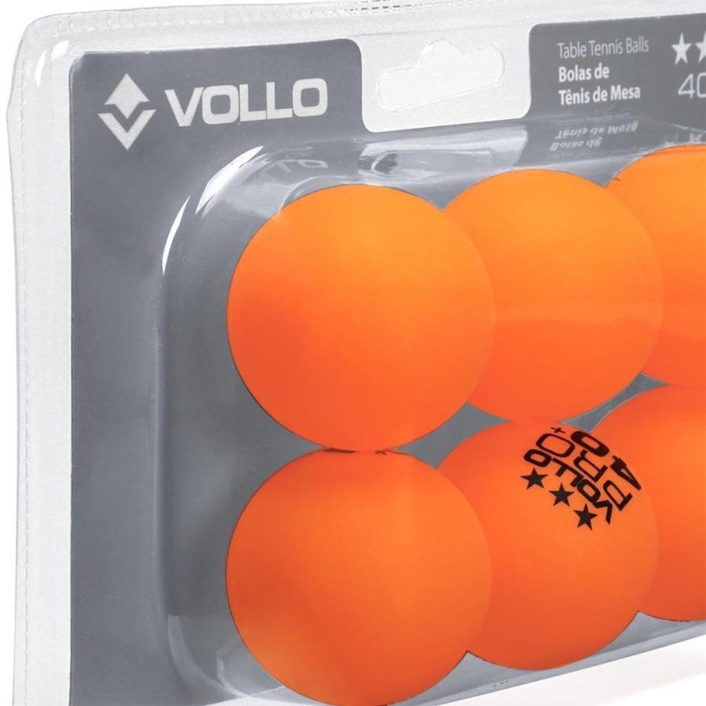 Imagem 2 do produto Bola de Tênis de Mesa Vollo 3 Estrelas - 6 Unidades