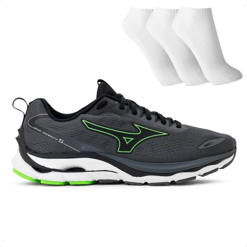 TÊNIS MIZUNO WAVE DYNASTY 5 + 3 PARES DE MEIAS - MASCULINO