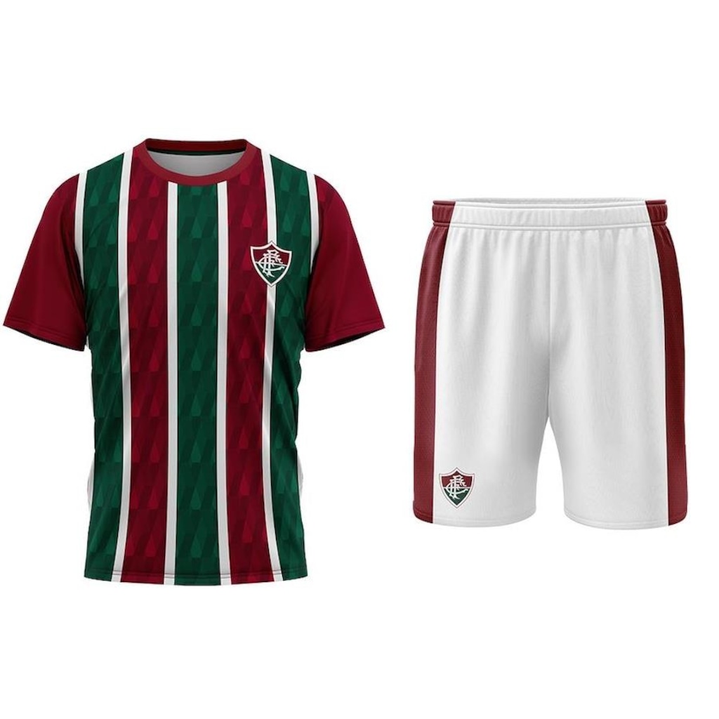 Conjunto do Fluminense Braziline Símbolo Mini Craque: Camisa + Shorts - Infantil