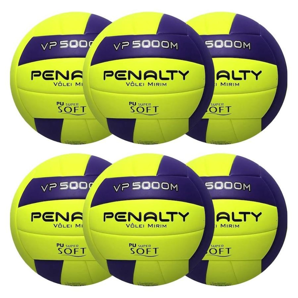 Kit Bolas Vôlei Penalty Vp 5000 M X com 6 Unidades