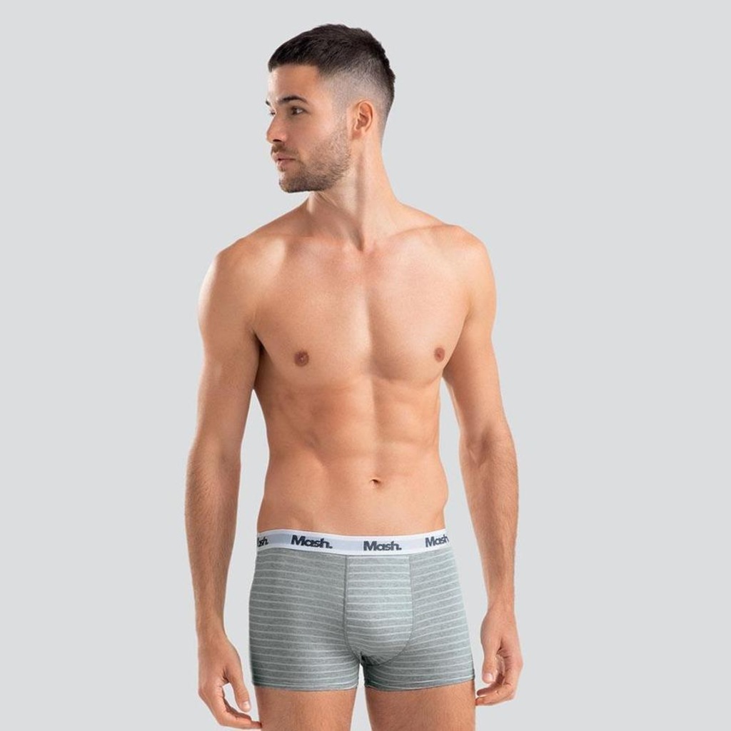Imagem 5 do produto Kit de Cuecas Boxer Mash Cotton Listras - Adulto - 3 Unidades