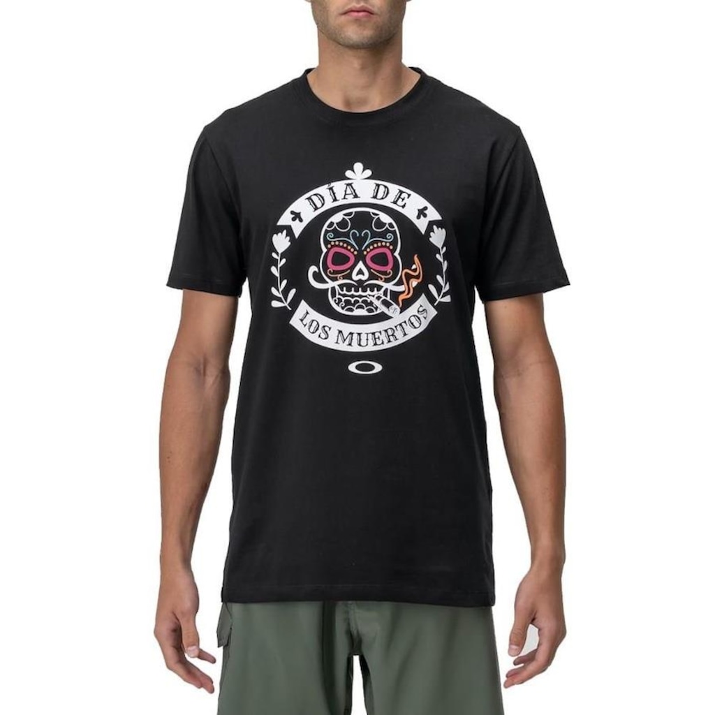 Camiseta Oakley Dia de Los Muertos Skull - Masculina