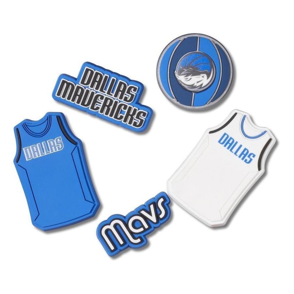 Jibbitz Crocs Nba Dallas Mavericks Pack Com 5 Peças Único