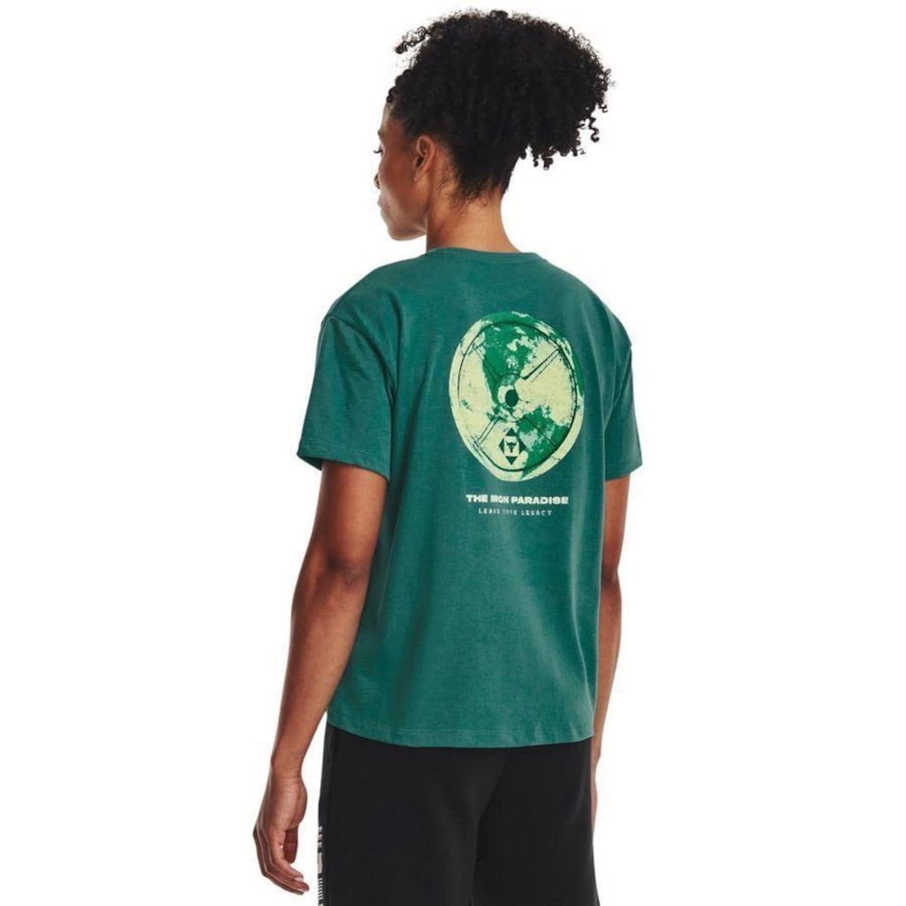 Imagem 3 do produto Camiseta Under Armour Project Rock Globe - Feminina
