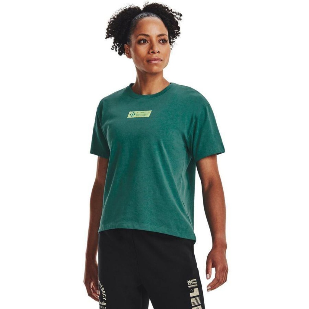 Camiseta Under Armour Project Rock Globe - Feminina