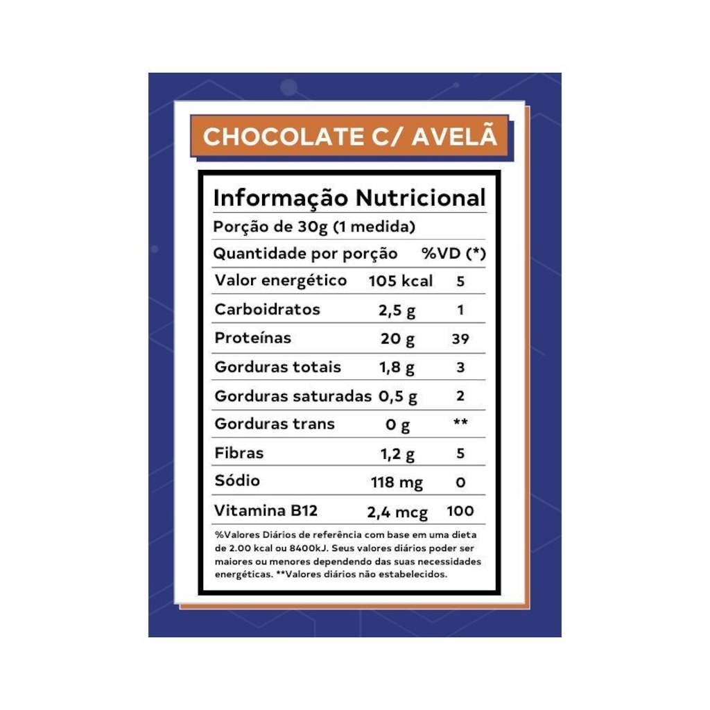 Proteína Dobro - Chocolate com Avelã - 450g - Foto 2