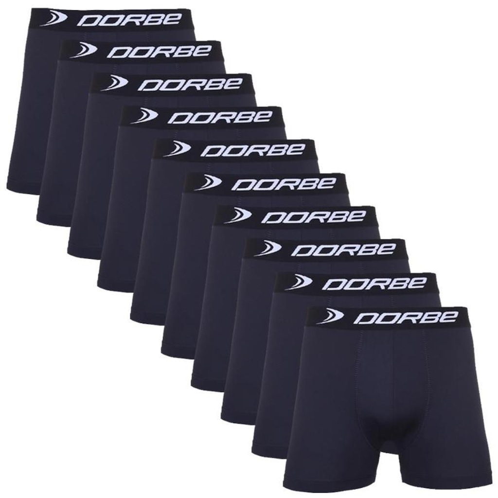Kit de Cuecas Boxer Dorbe Original Microfibra - Adulto - 10 Unidades