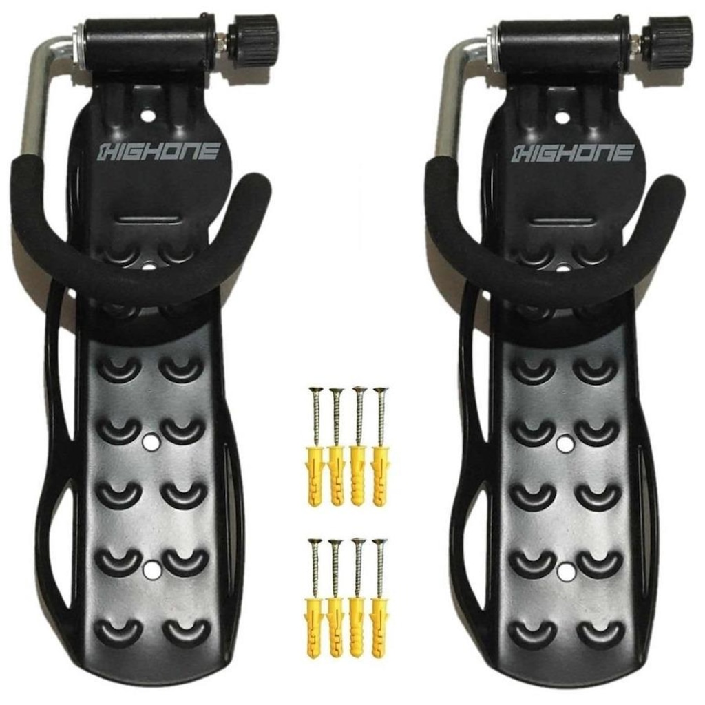 Kit de Suporte de Parede para Bicicleta Vertical High One Retrátil - 2 Unidades