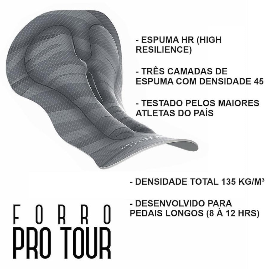 Imagem 5 do produto Bretelle Ciclismo Ert Premium Carbon Forro Pro Tour - Unissex