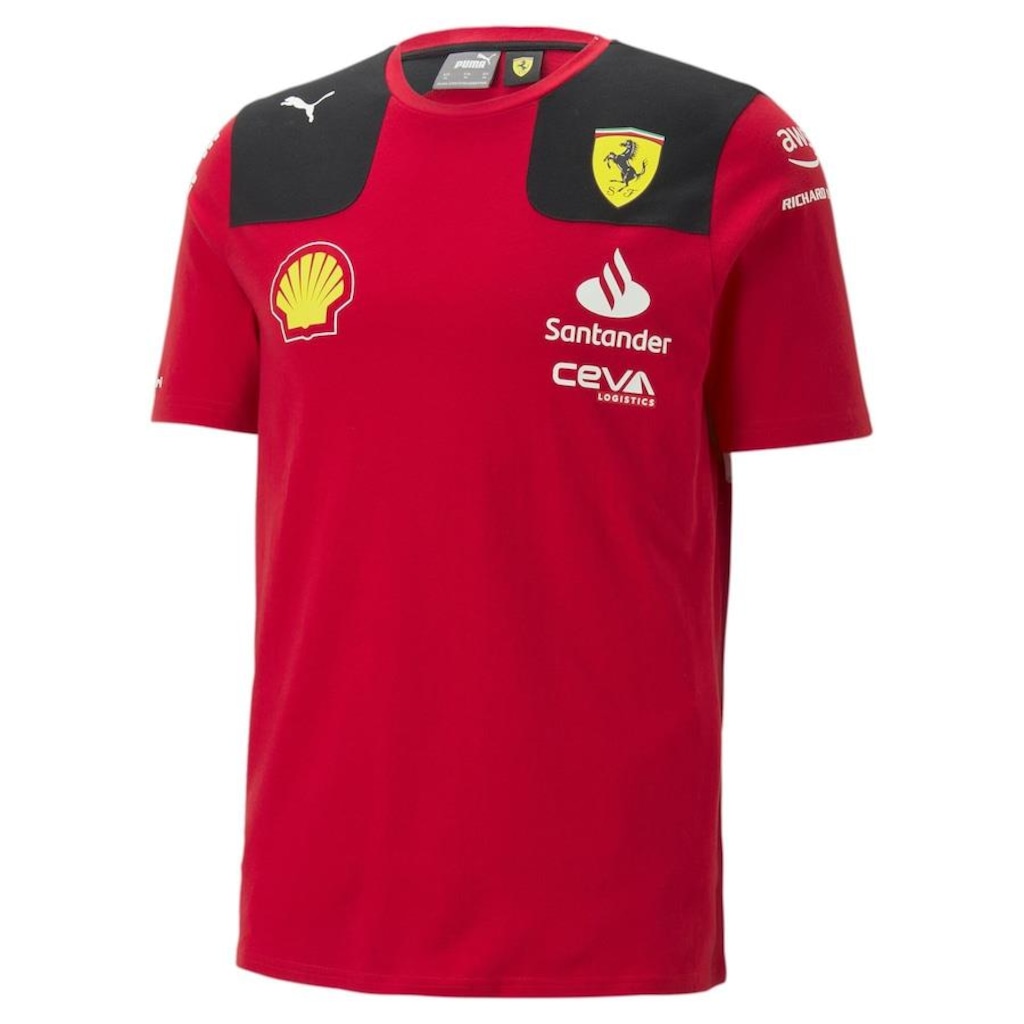 Camiseta Puma Scuderia Ferrari Charles Leclerc - Masculina - Foto 1