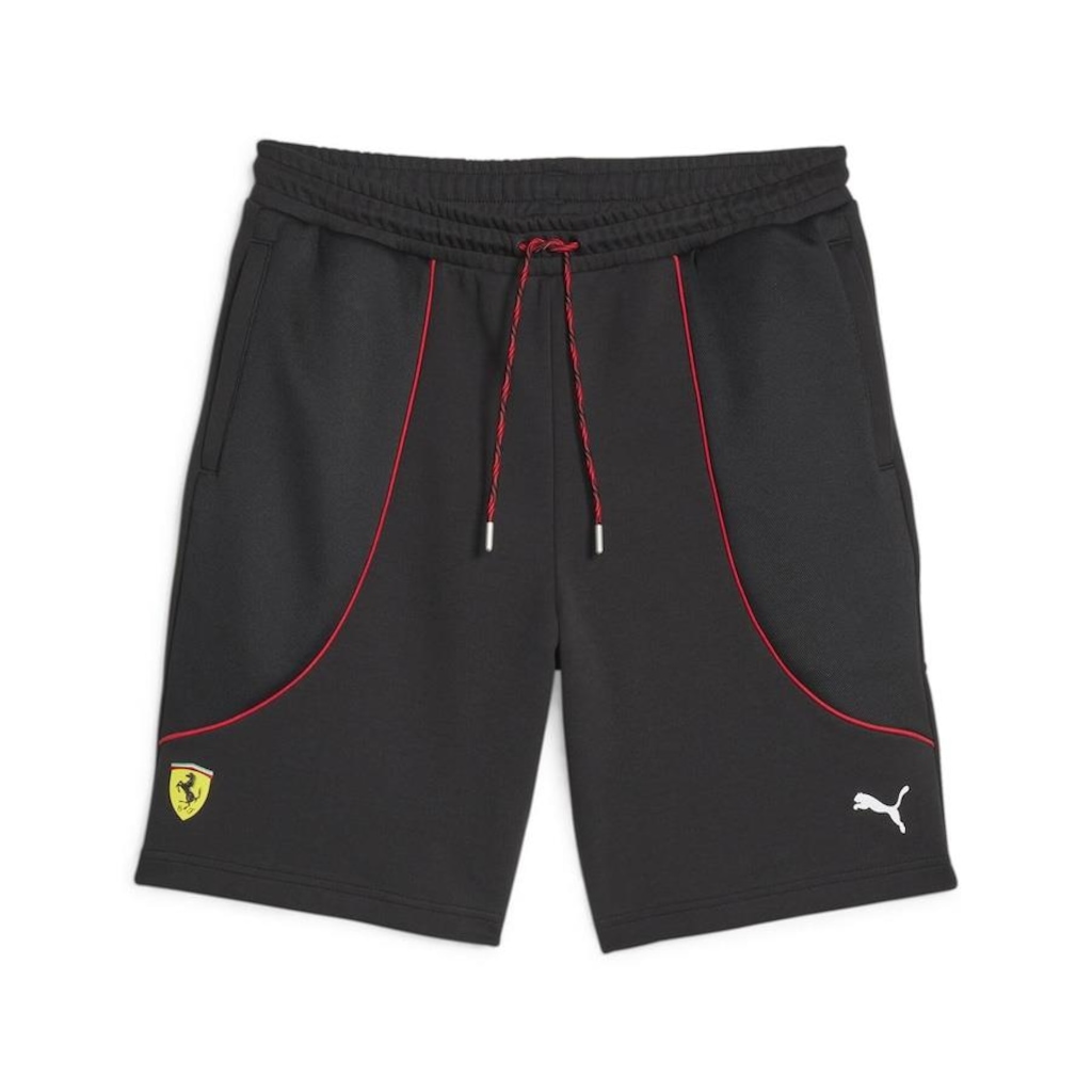 Shorts Puma de Moletom Scuderia Ferrari Race - Masculino - Foto 1