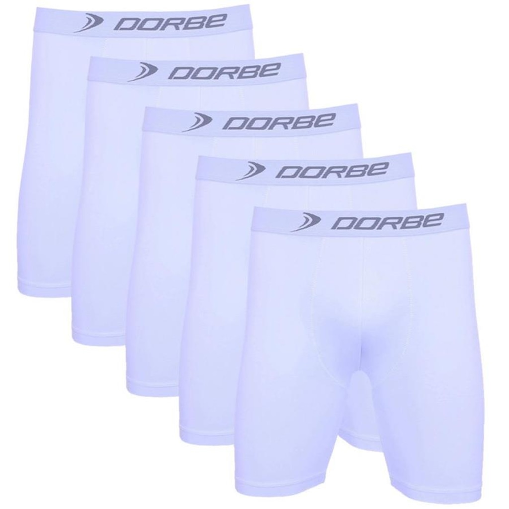 Kit Cuecas Long Leg Algodão Dorbe - Adulto - 5 unidades