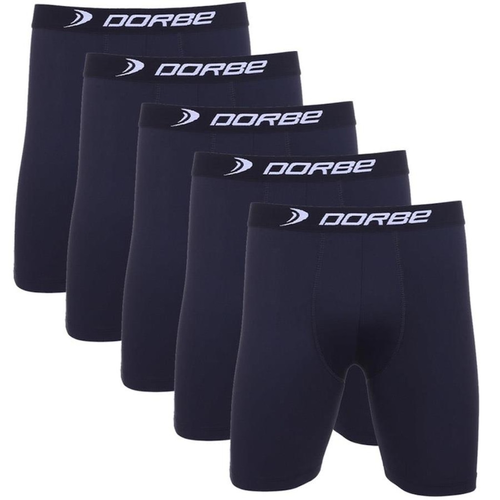 Kit Cuecas Long Leg Algodão Dorbe - Adulto - 5 unidades