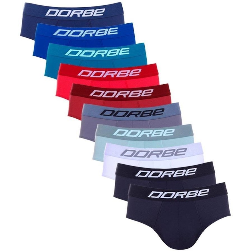 Kit de Cuecas Slip Dorbe Microfibra - 10 Unidades - Adulto