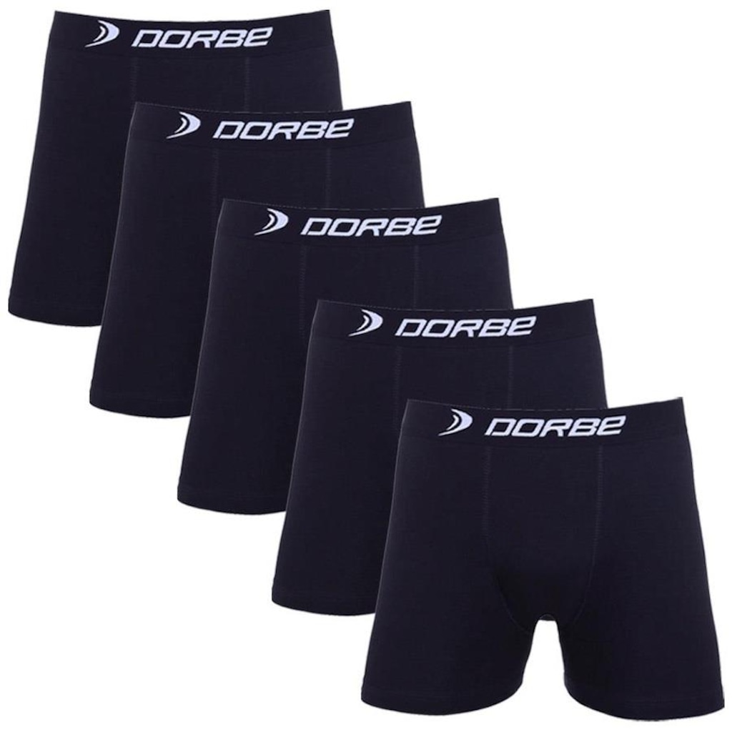 Kit Cuecas Boxer Dorbe Algodão - Adulto - 5 unidades