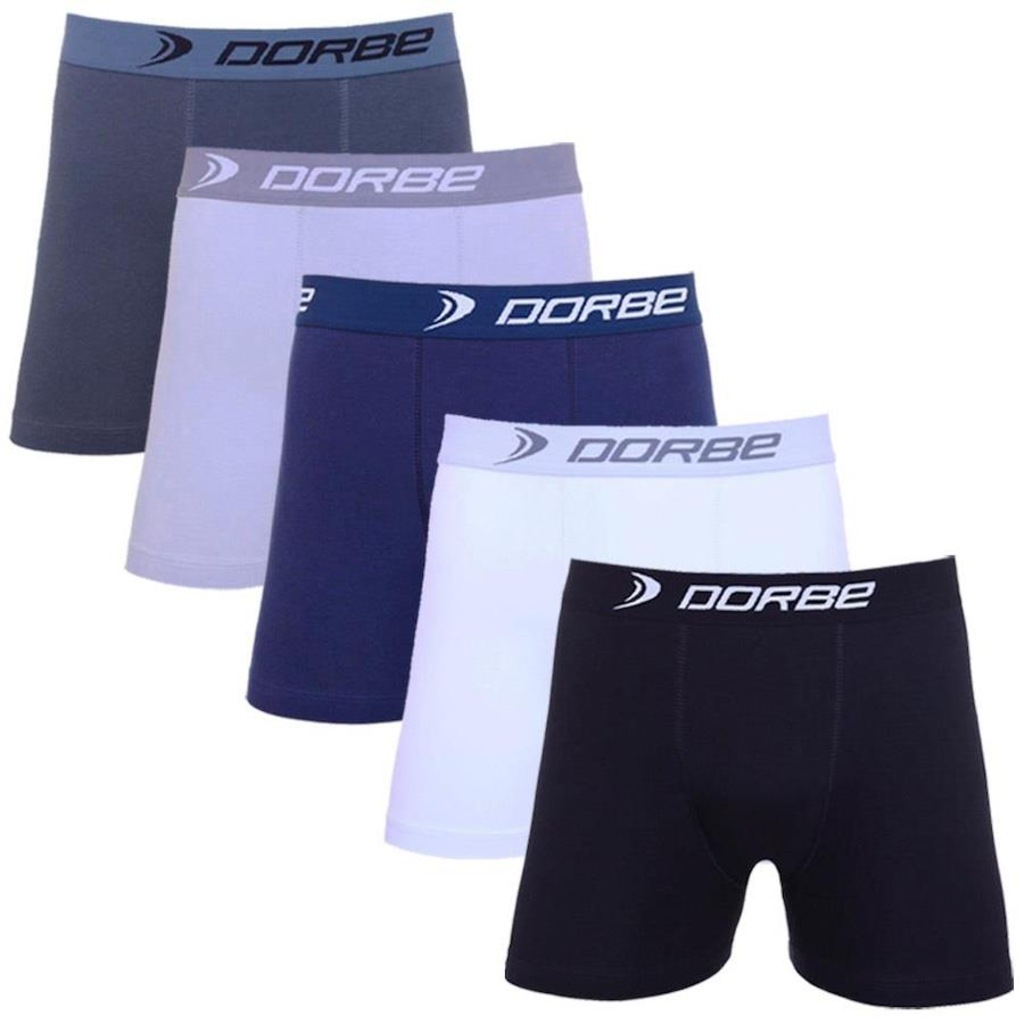 Kit Cuecas Boxer Dorbe Algodão - Adulto - 5 unidades