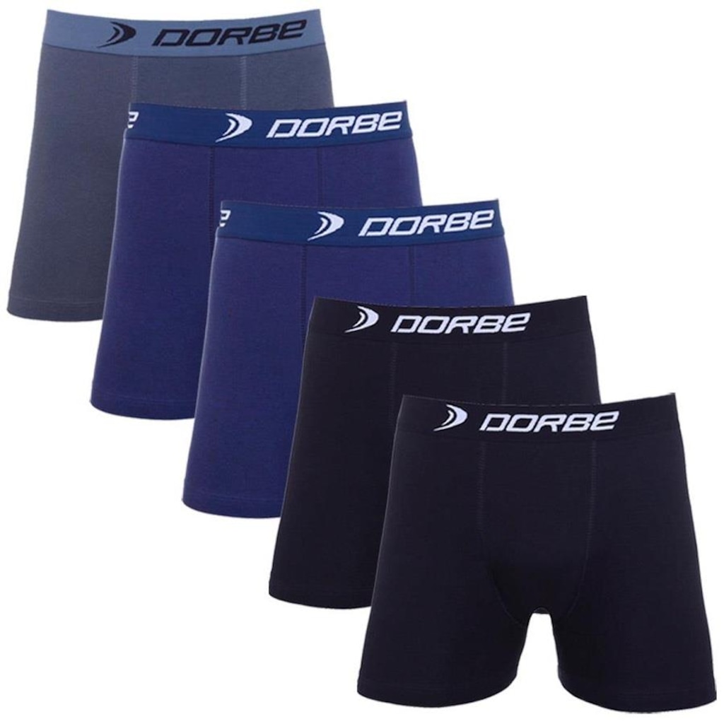 Kit Cuecas Boxer Dorbe Algodão - Adulto - 5 unidades