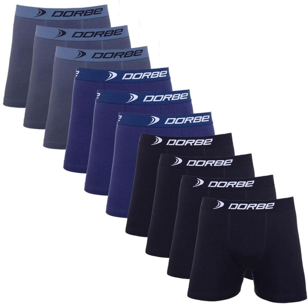 Kit de Cuecas Boxer Dorbe Algodão - 10 Unidades - Adulto