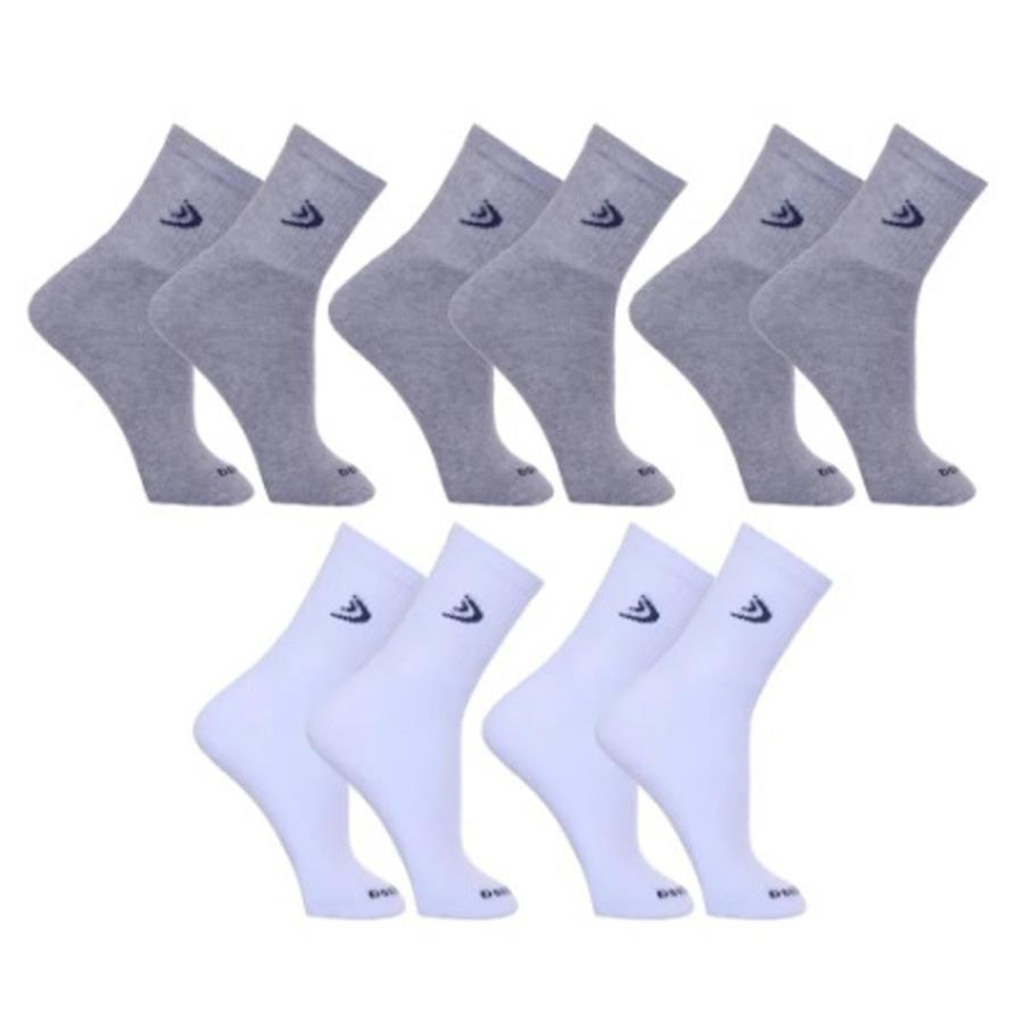 Kit Meias Cano Longo Dorbe Algodão - 5 Pares - Adulto