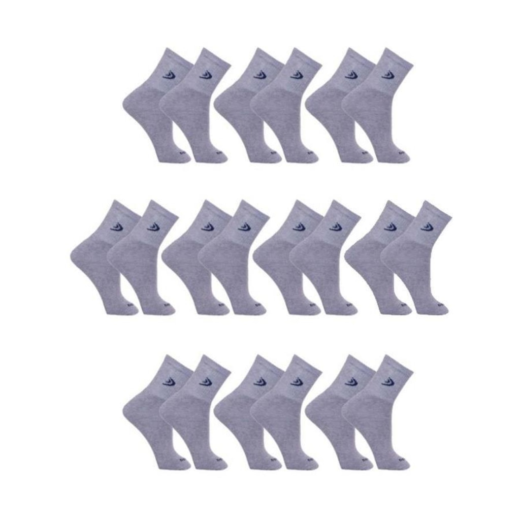 Kit Meias Cano Longo Dorbe Algodão - 38 a 43 - 10 Pares - Adulto