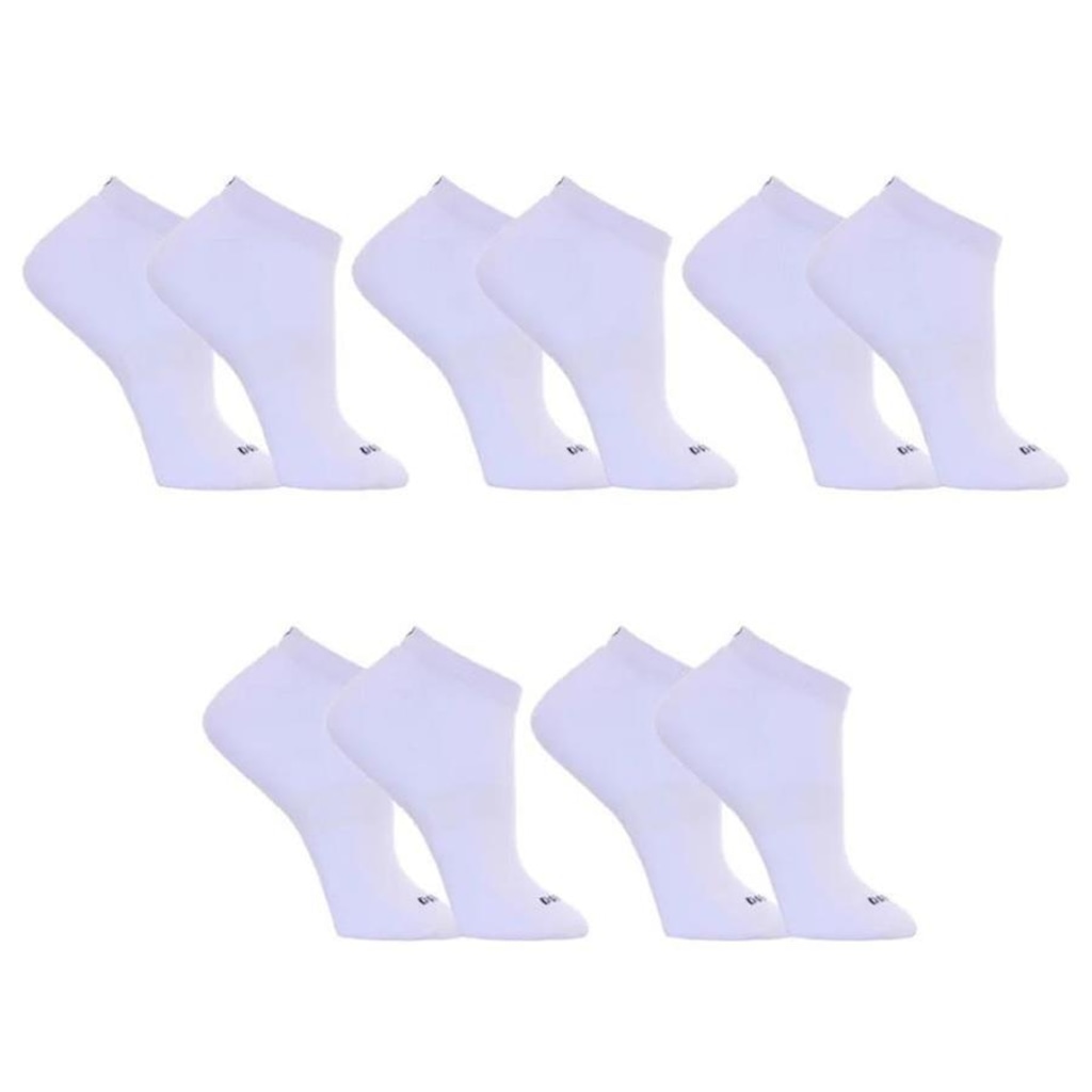 Kit Meias Cano Baixo Dorbe Sapatilha Algodão Anatômica - 5 Pares - Adulto