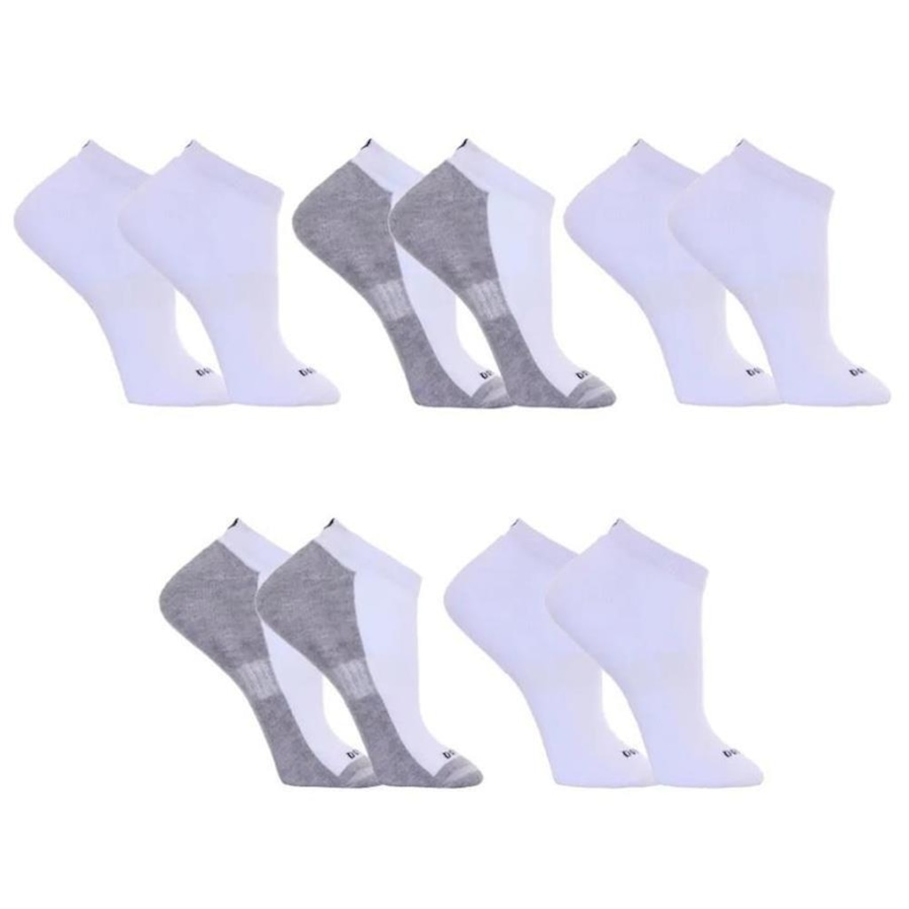 Kit Meias Cano Baixo Dorbe Sapatilha Algodão Anatômica - 5 Pares - Adulto
