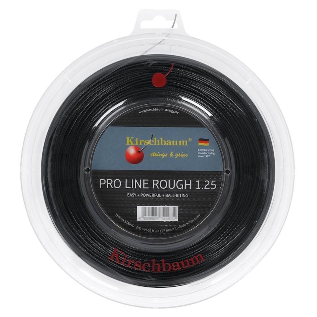 Corda para Raquete de Tênis Kirschbaum Pro Line 2 Rough 17L 1.25mm Rolo com 200 Metros