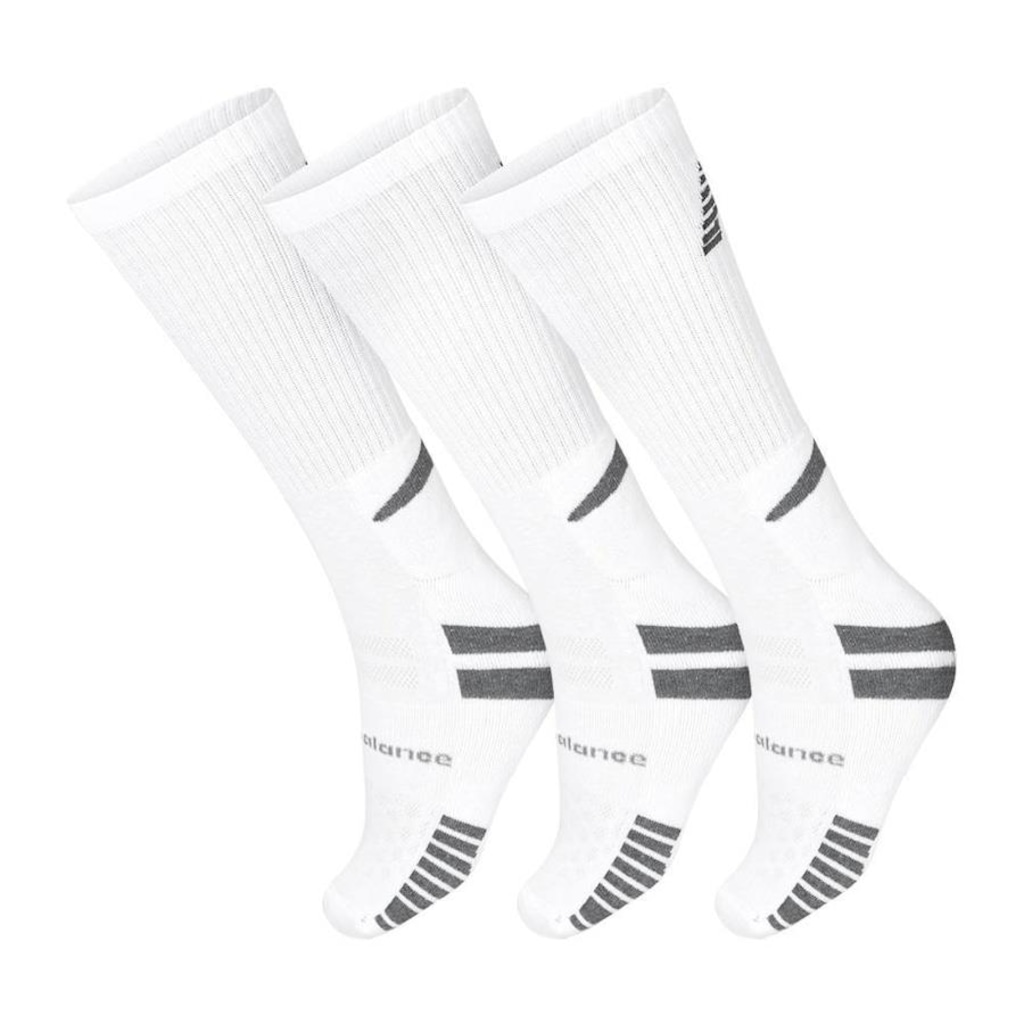 Imagem 1 do produto Kit Meia Cano Longo New Balance Lifestyle 39 A 43 - 3 Pares - Unissex