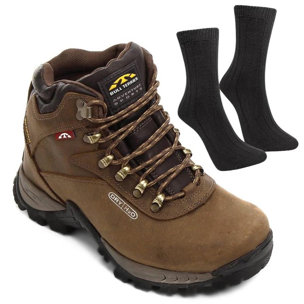 Bota Bull Terrier Impermeável Discovery + 1 Par de Meias - Feminina - Foto 1