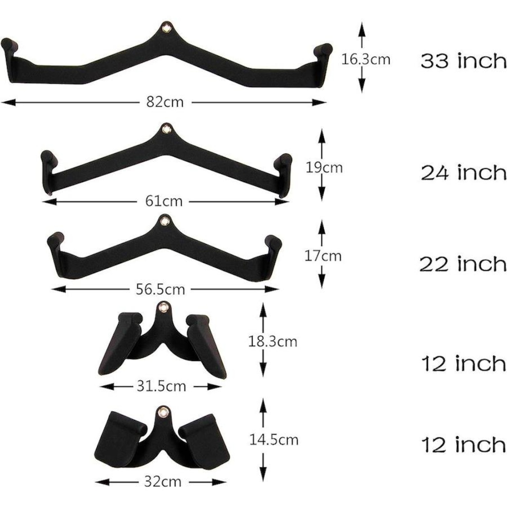 Imagem 3 do produto Kit de Puxadores Anatômicos Yangfit Musculação - 5 Peças