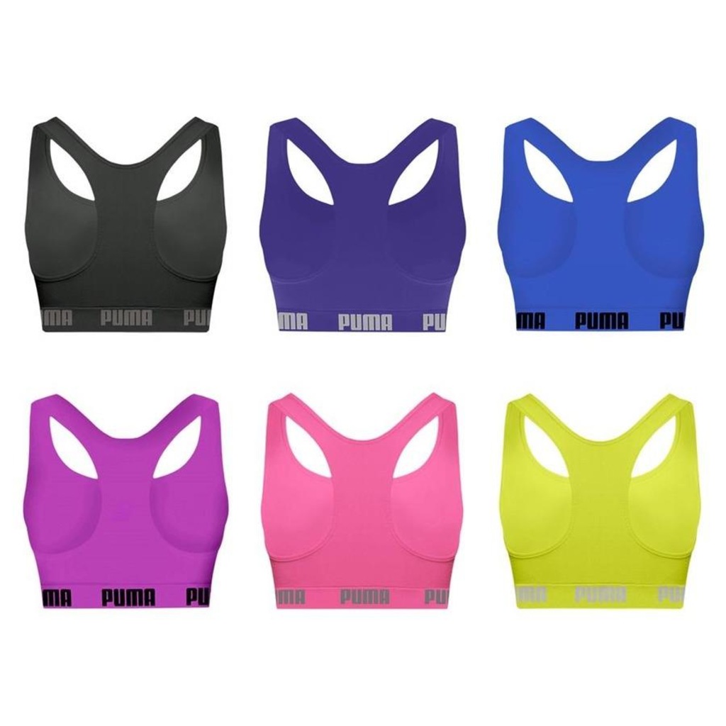 Imagem 2 do produto Kit Top Puma Nadador sem Costura - 6 Unidades - Feminino