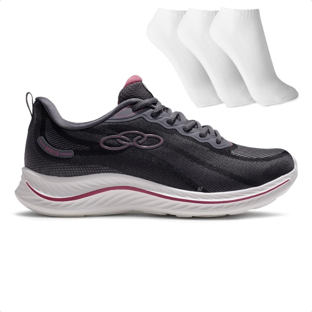 Imagem 1 do produto Tênis Olympikus Apolis + 3 Pares de Meias - Feminino