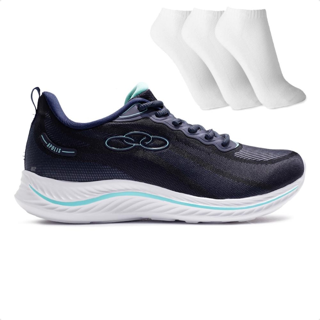 Imagem 1 do produto Tênis Olympikus Apolis + 3 Pares de Meias - Feminino