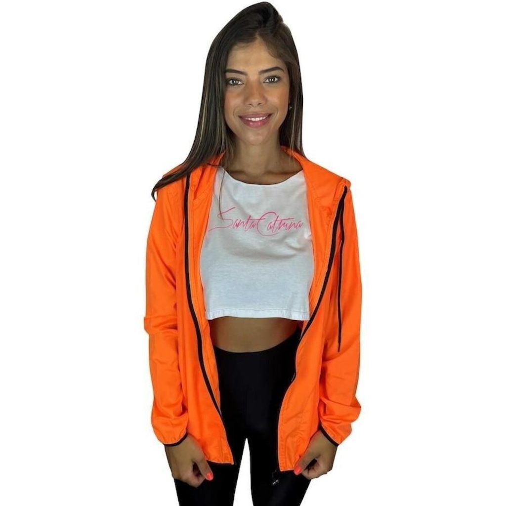 Imagem 3 do produto Jaqueta com Capuz Corta Vento Wss Bike Ii - Feminina