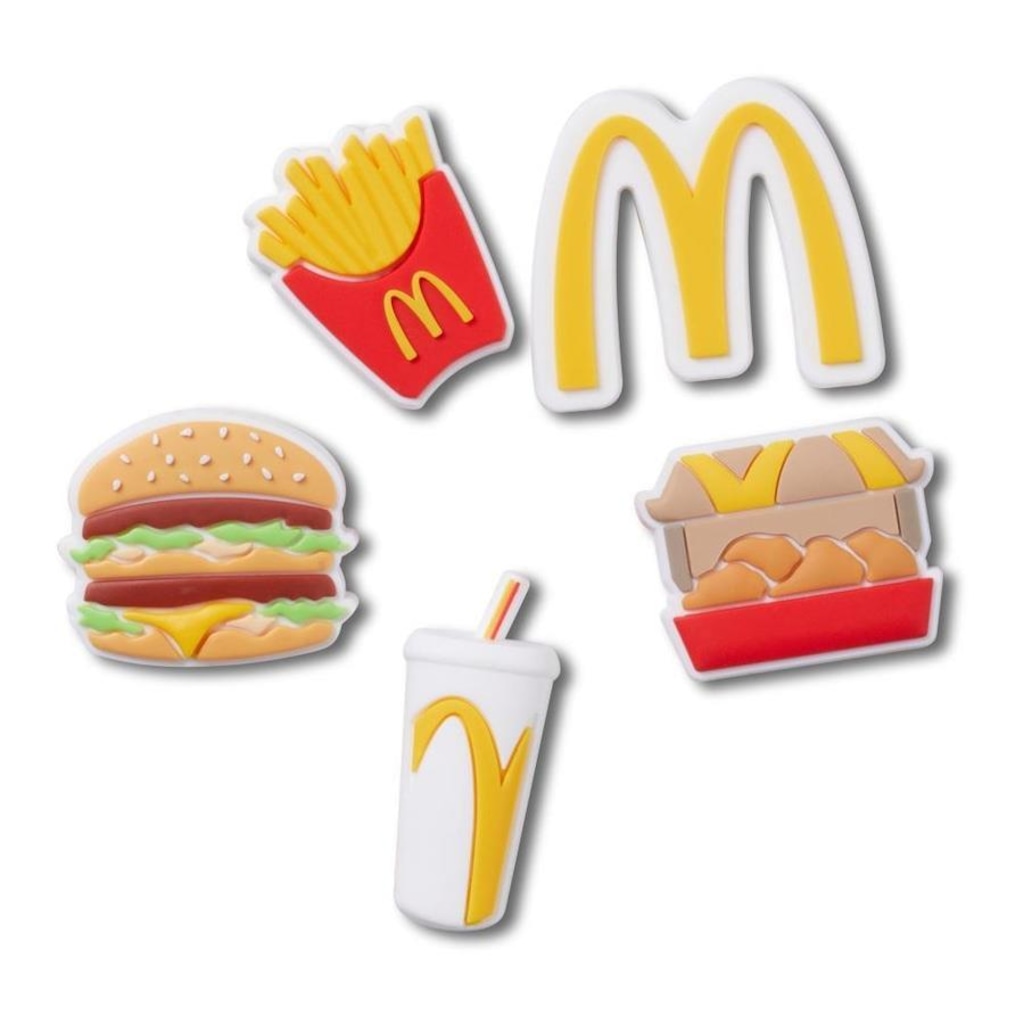 Kit Jibbitz Crocs Mcdonalds X Crocs - 5 unidades
