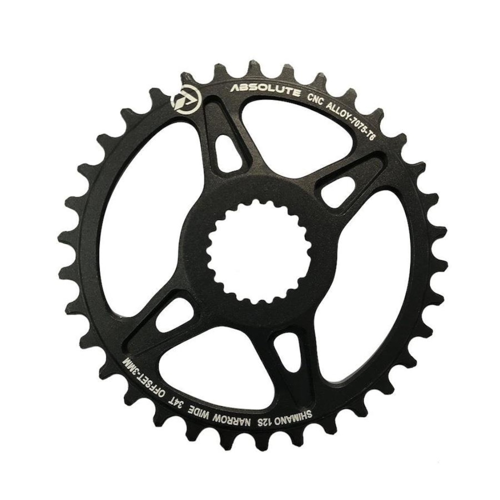 Coroa Absolute Prime 34D 3mm Shimano - Foto 1