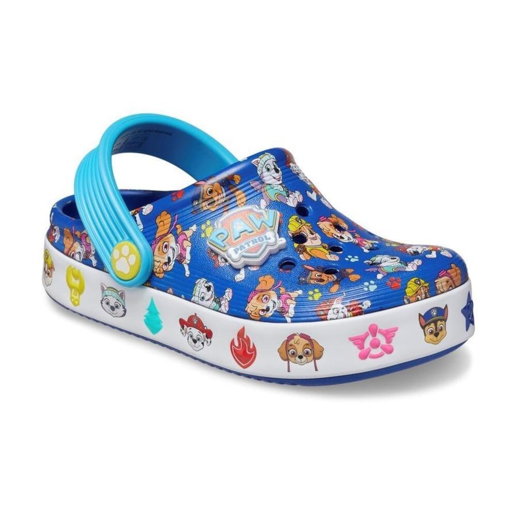 Imagem 2 do produto Sandália Crocs Paw Patrol Off Court Clog T Blue - Adulto