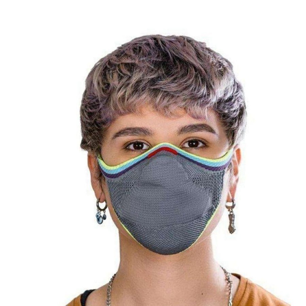 Imagem 2 do produto Kit Máscara Fiber: 1 Máscara + 30 Filtros + 1 Suporte Knit Sport Pride - Adulto