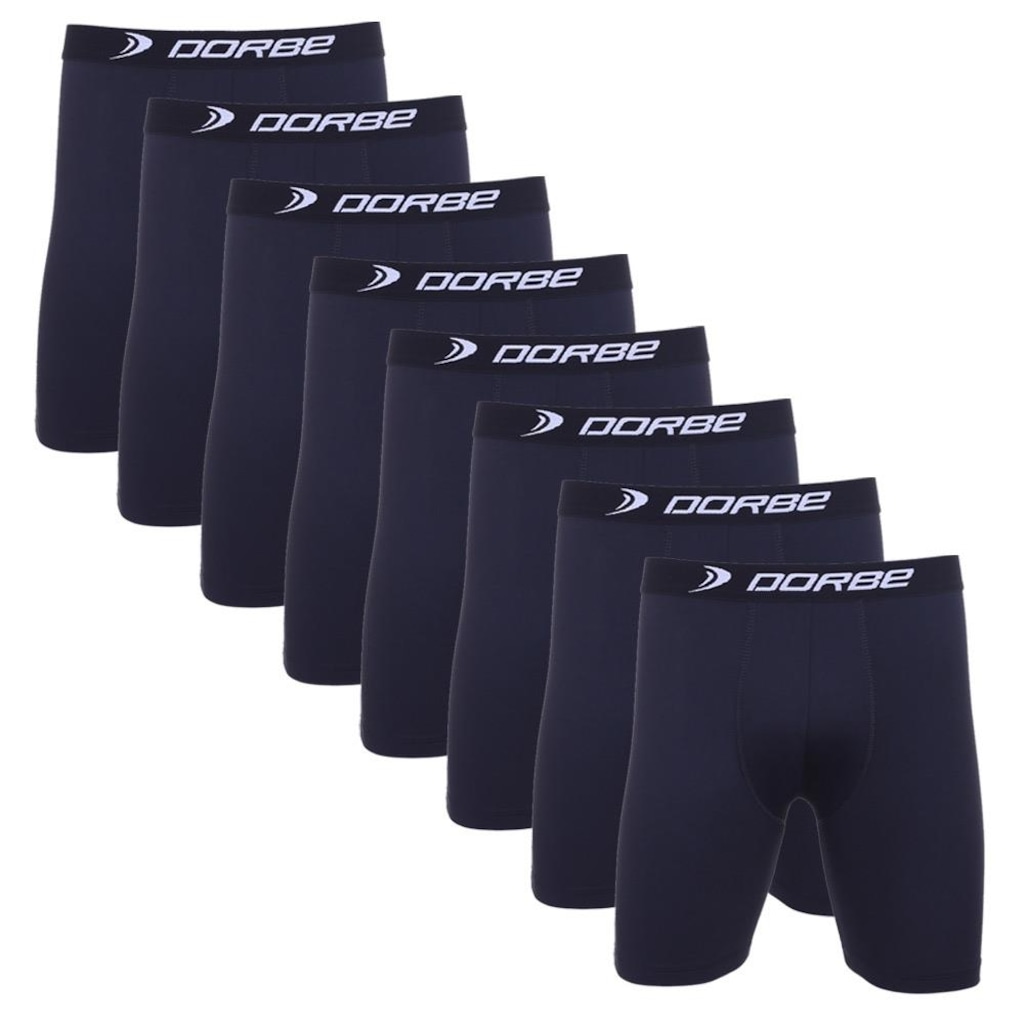 Kit 8 Cuecas Long Leg Plus Size Poliamida Dorbe Original