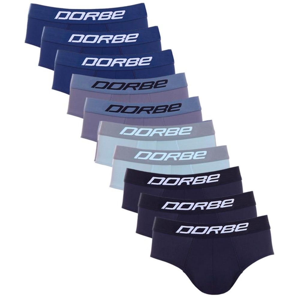 Cueca Slip Plus Size Microfibra Dorbe Original - 10 Unidades - Masculina