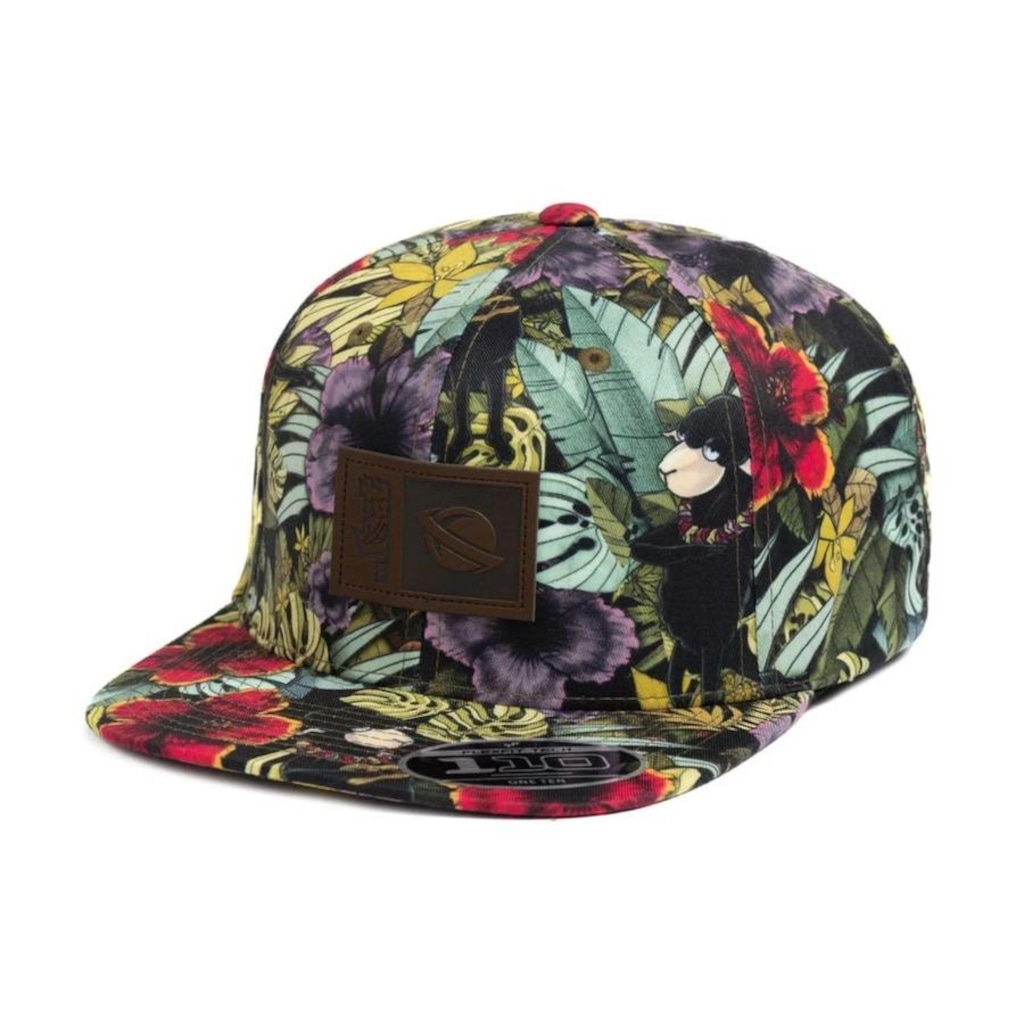 Boné Aba Reta Lost Fitão Adão e Eva Floral - Strapback - Adulto - Foto 1